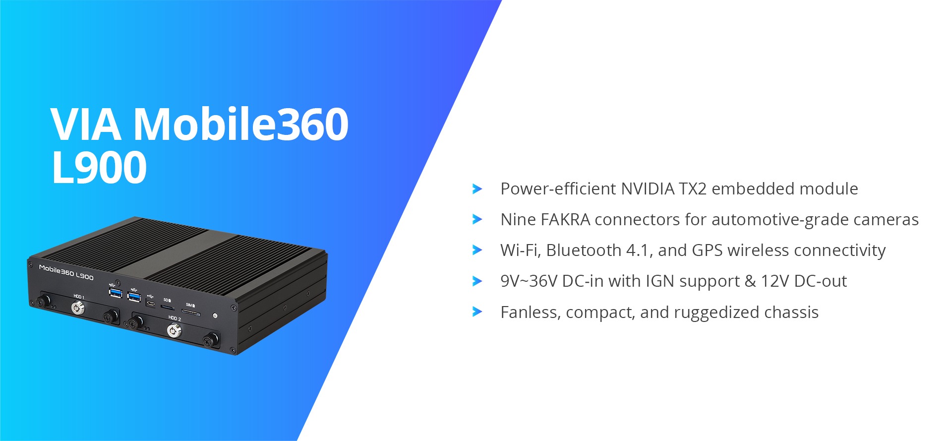 VIA Mobile360 L900 InVehicle System VIA Technologies, Inc.